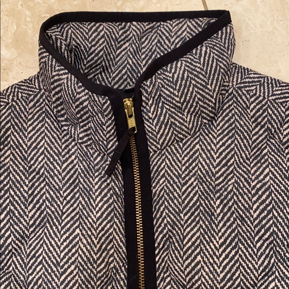 J. Crew puffer vest chevron zebra print small - Picture 2 of 3